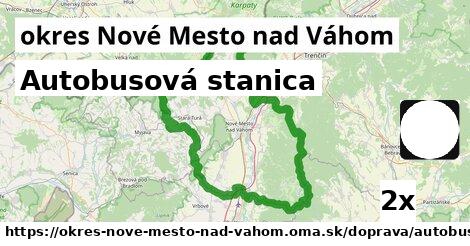 Autobusová stanica, okres Nové Mesto nad Váhom