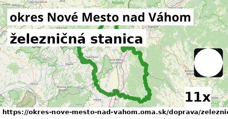 železničná stanica, okres Nové Mesto nad Váhom