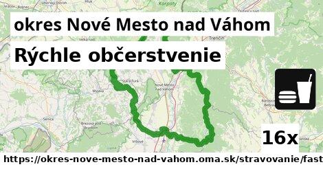 Rýchle občerstvenie, okres Nové Mesto nad Váhom