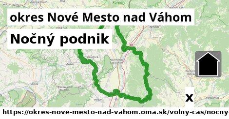 Nočný podnik, okres Nové Mesto nad Váhom