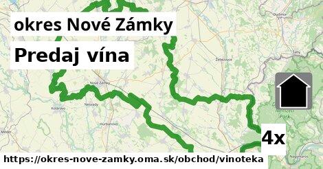 Predaj vína, okres Nové Zámky