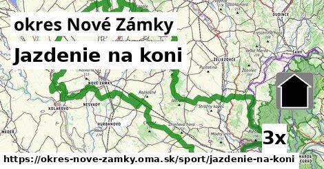 Jazdenie na koni, okres Nové Zámky