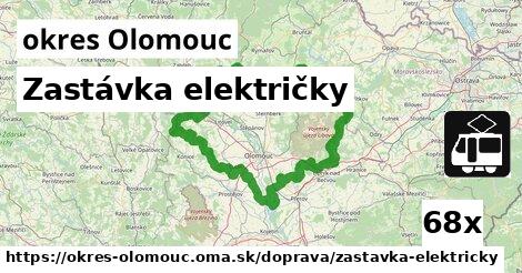 Zastávka električky, okres Olomouc