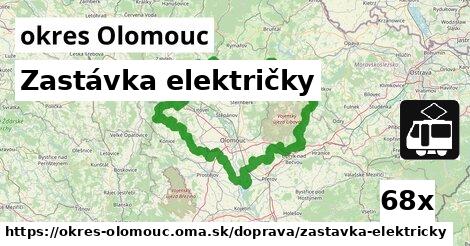 Zastávka električky, okres Olomouc