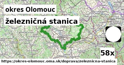 železničná stanica, okres Olomouc