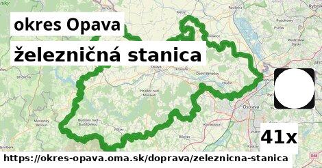 železničná stanica, okres Opava