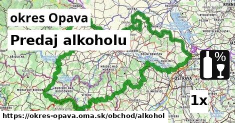 Predaj alkoholu, okres Opava