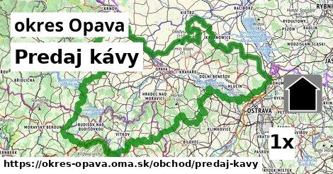 Predaj kávy, okres Opava