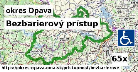 Bezbarierový prístup, okres Opava