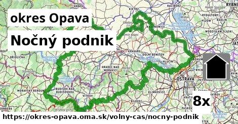 Nočný podnik, okres Opava