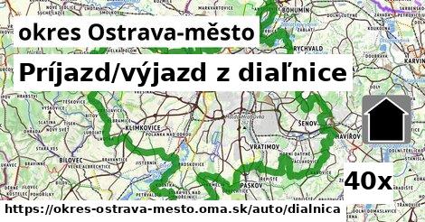 príjazd/výjazd z diaľnice v okres Ostrava-město