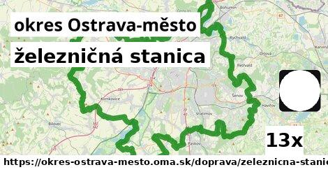 železničná stanica, okres Ostrava-město