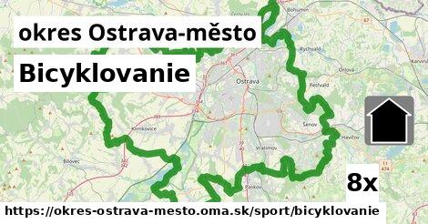 Bicyklovanie, okres Ostrava-město