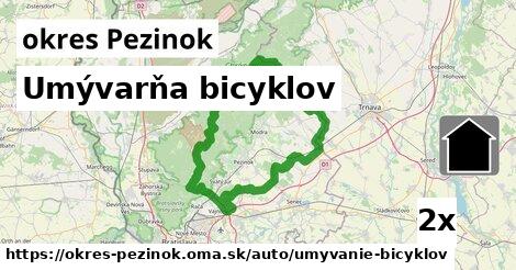 Umývarňa bicyklov, okres Pezinok