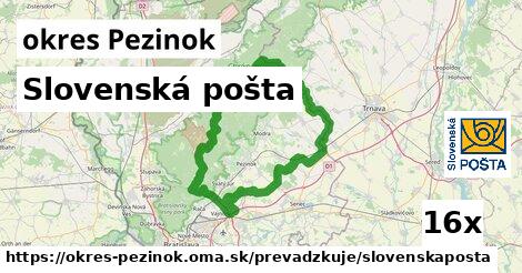 Slovenská pošta, okres Pezinok