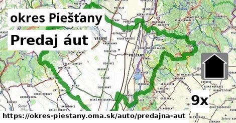 Predaj áut, okres Piešťany