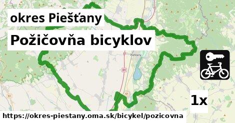 Požičovňa bicyklov, okres Piešťany