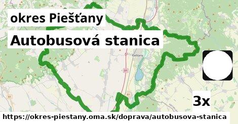 Autobusová stanica, okres Piešťany