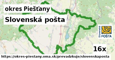 Slovenská pošta, okres Piešťany