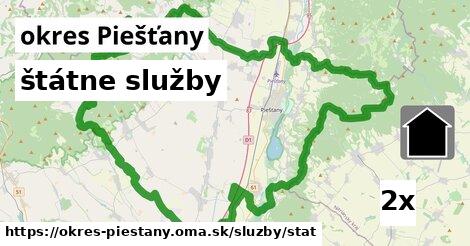 štátne služby, okres Piešťany