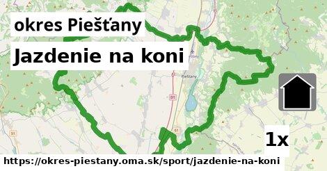 Jazdenie na koni, okres Piešťany