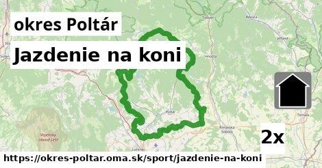 Jazdenie na koni, okres Poltár