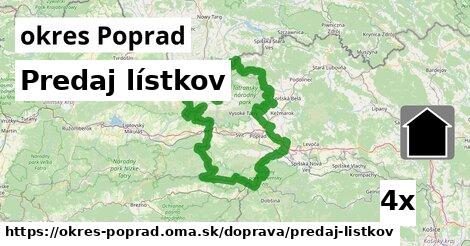 predaj lístkov v okres Poprad