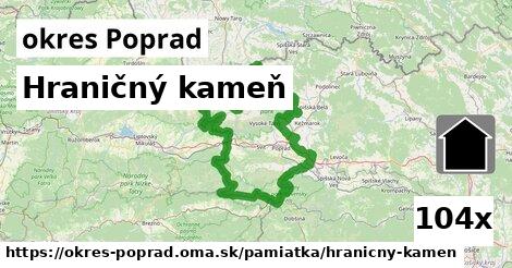 Hraničný kameň, okres Poprad