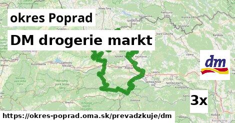 DM drogerie markt, okres Poprad