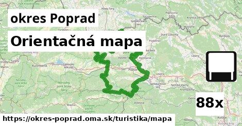 Orientačná mapa, okres Poprad