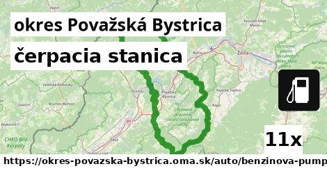 čerpacia stanica, okres Považská Bystrica