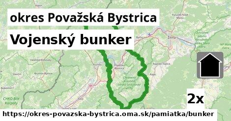 Vojenský bunker, okres Považská Bystrica
