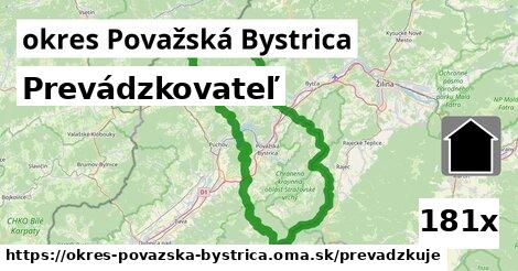 prevádzkovateľ v okres Považská Bystrica