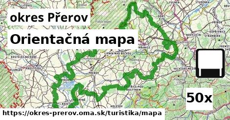 Orientačná mapa, okres Přerov