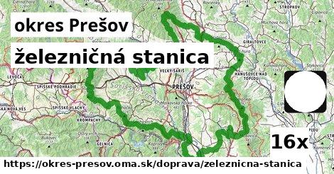 železničná stanica, okres Prešov