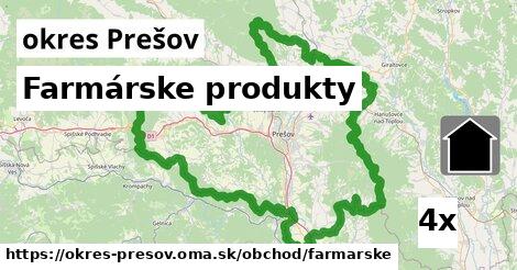 farmárske produkty v okres Prešov