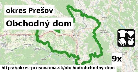 Obchodný dom, okres Prešov