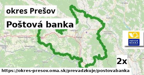 Poštová banka, okres Prešov