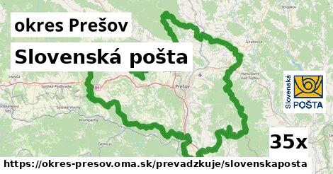 Slovenská pošta, okres Prešov