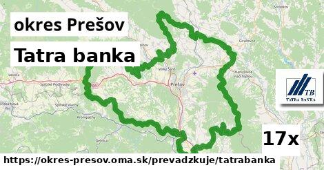 Tatra banka, okres Prešov