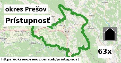 prístupnosť v okres Prešov