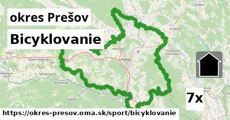 Bicyklovanie, okres Prešov