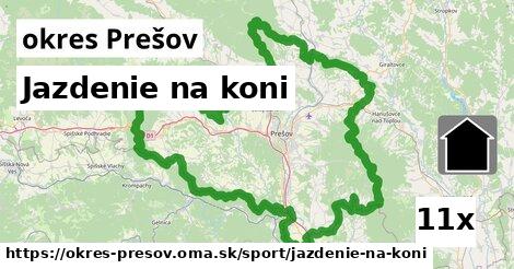Jazdenie na koni, okres Prešov