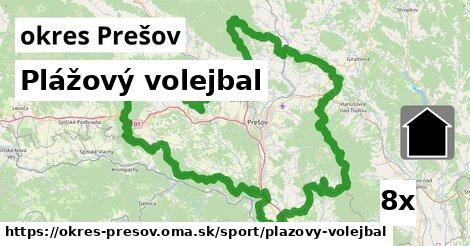 Plážový volejbal, okres Prešov