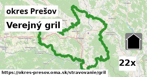 Verejný gril, okres Prešov