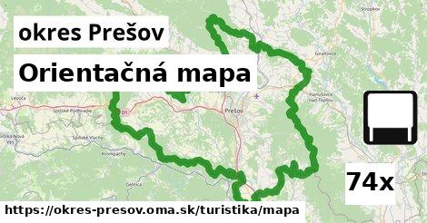 orientačná mapa v okres Prešov