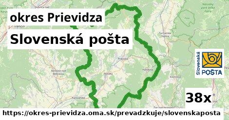 Slovenská pošta, okres Prievidza