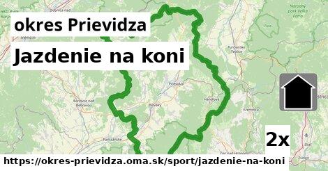 Jazdenie na koni, okres Prievidza