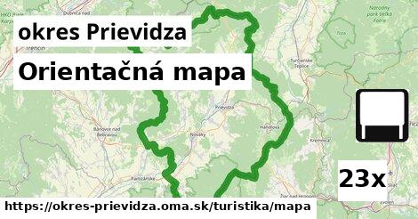 Orientačná mapa, okres Prievidza