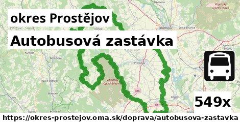 Autobusová zastávka, okres Prostějov